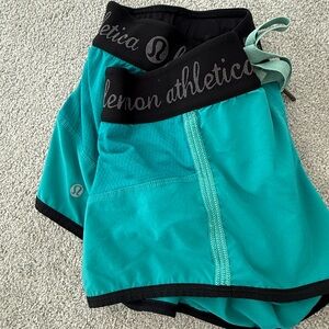 lululemon athletica Turquoise Athletic Shorts
